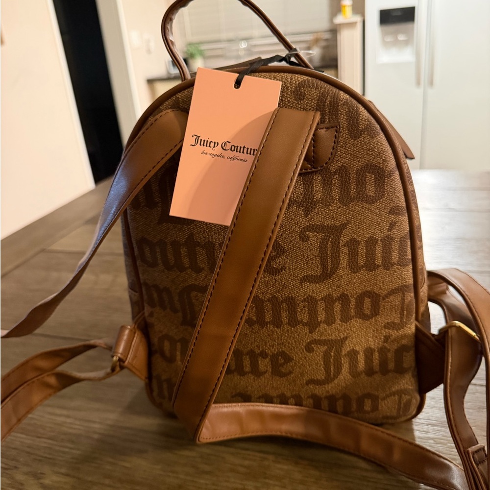 Juicy Couture Hang Around Mini Backpack Chestnut Chino Logo 11JCC5QJC-OGC NEW - Picture 4 of 7